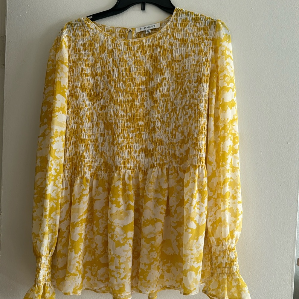 Rose+olive blouse